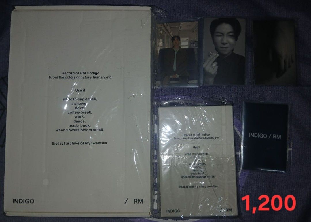 BTS RM Indigo Album Set and Weverse Set (Category: CDs & DVDs) located in Manila. Submitted by arapark.13 (Listing ID 1461750648, Image 1). Description: PAYO (Pay as you order) MOP: GCash/Bank Transfer Location: Manila.