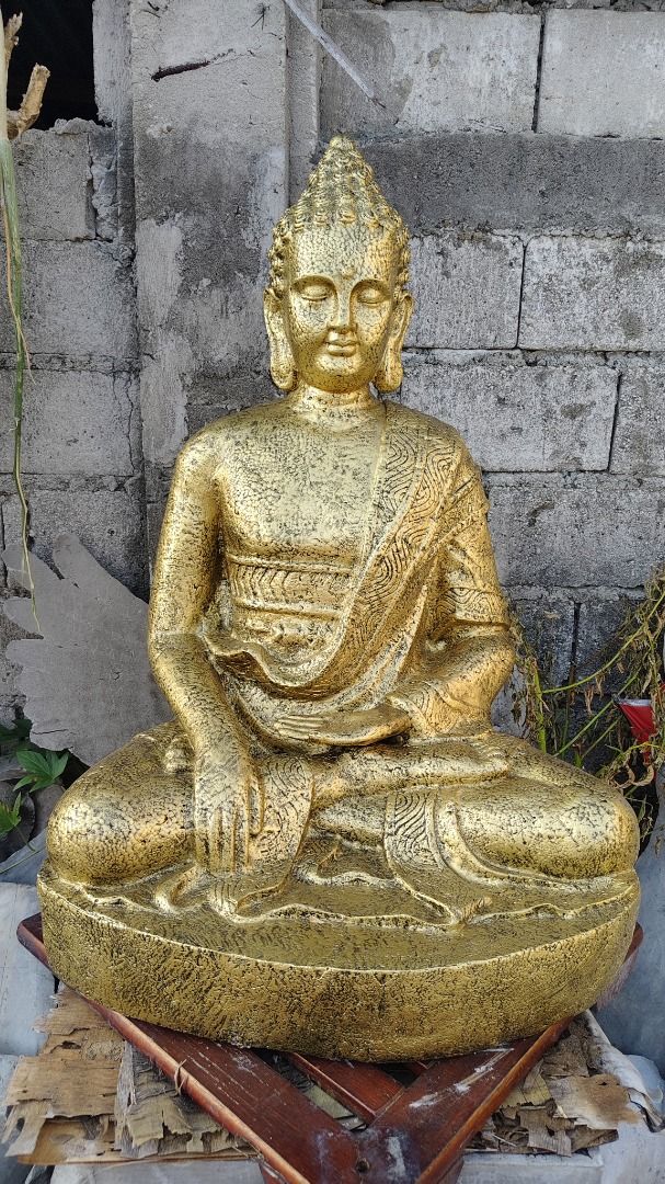 Buddha Statue 4ft (Category: Other Home Decor) located in Caloocan City. Submitted by ortegajhonjhon343 (Listing ID 1470471948, Image 1). Description: Hand Crafted Buddha Statue Size: 40inches height 29inches width Material: Cement .