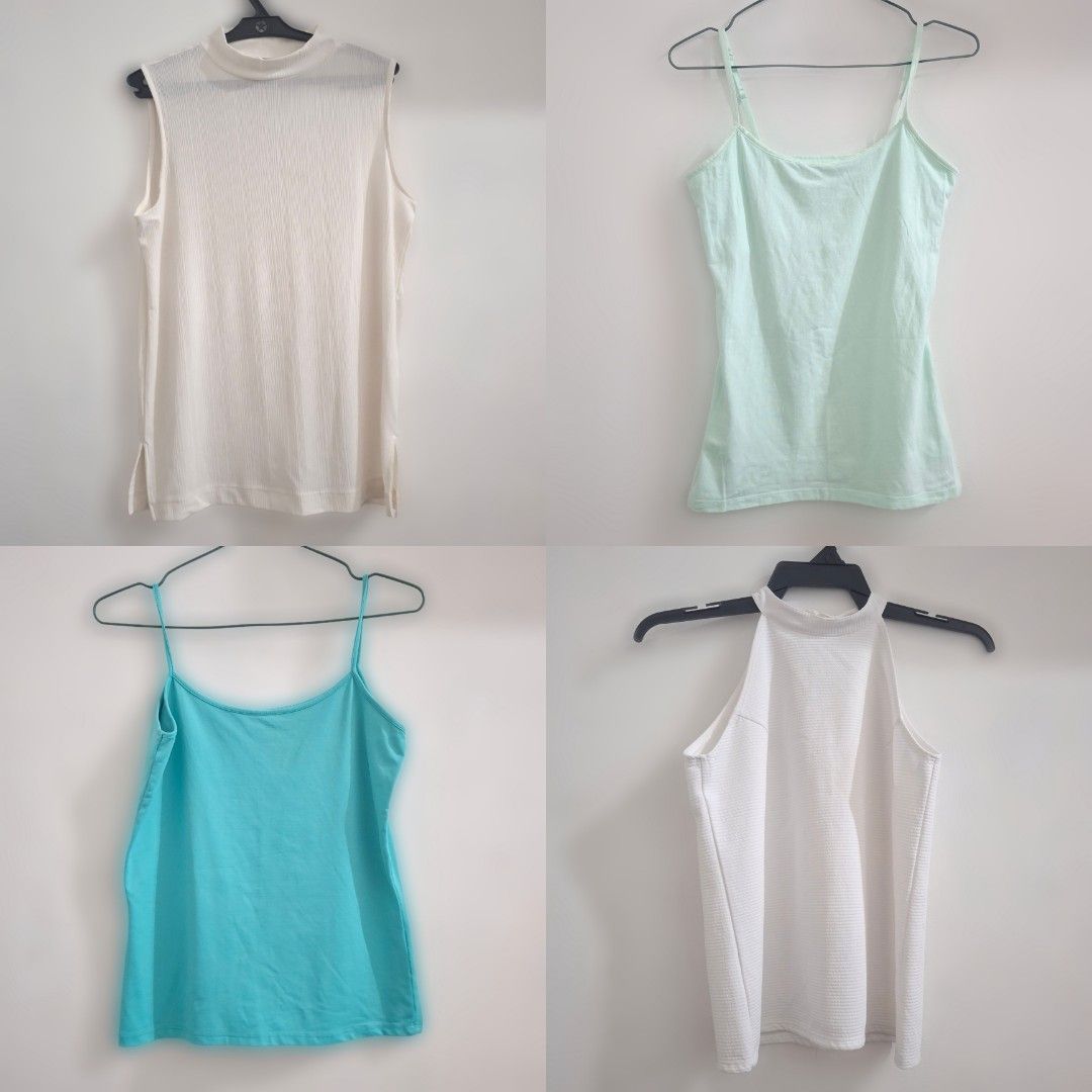 Bundle sleeveless sando cami tops (Category: Sleeveless) located in Caloocan City. Submitted by hazedeclutters (Listing ID 1470456063, Image 1). Description: small to med.