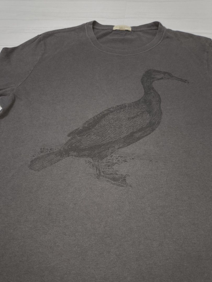 Burberry shirt for men (Category: Luxury Apparel) located in Lupon. Submitted by thriftnikent (Listing ID 1470389552, Image 2). Description: BURBERRY CORMORANT BIRD T- SHIRT 20 WIDTH 30 LENGTH NO ISSUE NEGOTIABLE WASHED AND READY TO WEAR.