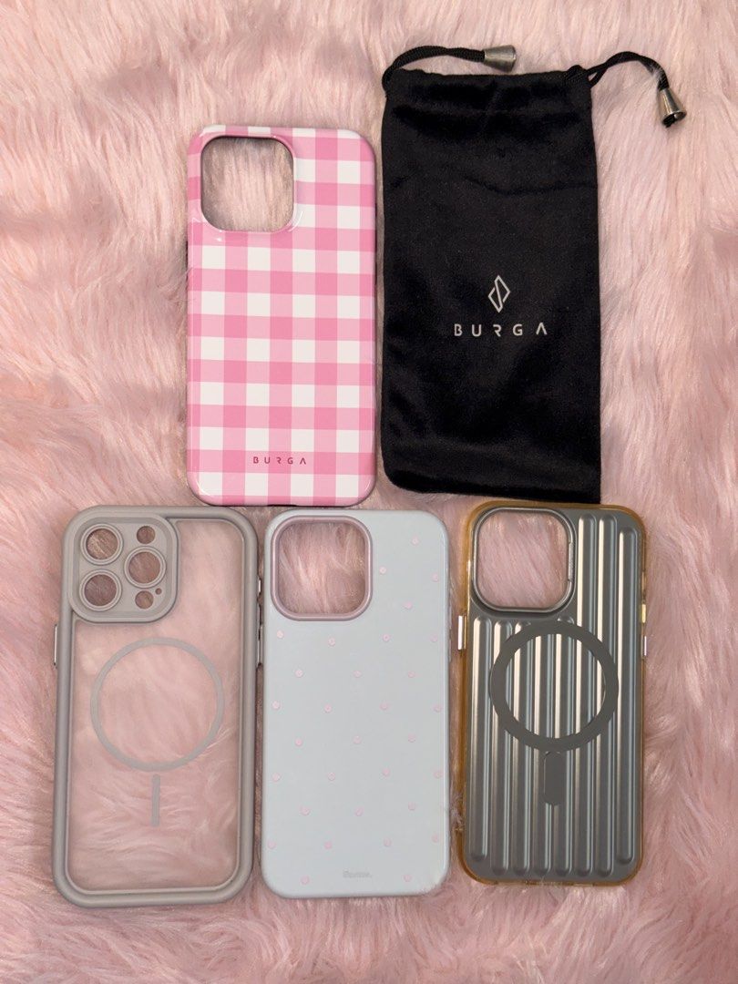 BURGA for iPhone 15 Pro Max (Category: Cases & Sleeves) located in Caloocan City. Submitted by truebear_68131a (Listing ID 1470363793, Image 2). Description: Included na rin po yung ibang case na kasama sa pic..