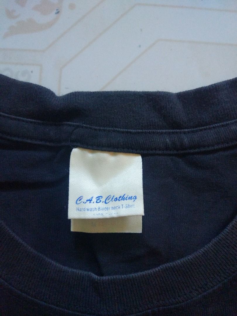 C.A.B Clothing T-shirt M (Category: Tshirts & Polo Shirts ) located in Pasay City. Submitted by denimdude.ph (Listing ID 1470416144, Image 3). Description: light fading at neck ribbing, last pic.