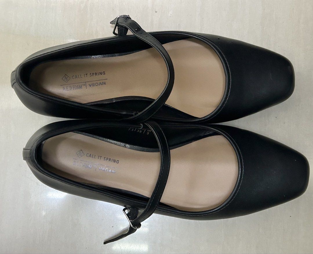 Call It Spring Black Mary Jane Flat Shoes Size 38 (Category: Flats & Sandals) located in Cavite. Submitted by cindzquette (Listing ID 1470354545, Image 1). Description: used only once for event no flaws/issues/peeling payment: paymaya/gcash rfs: decluttering courier: ggx.
