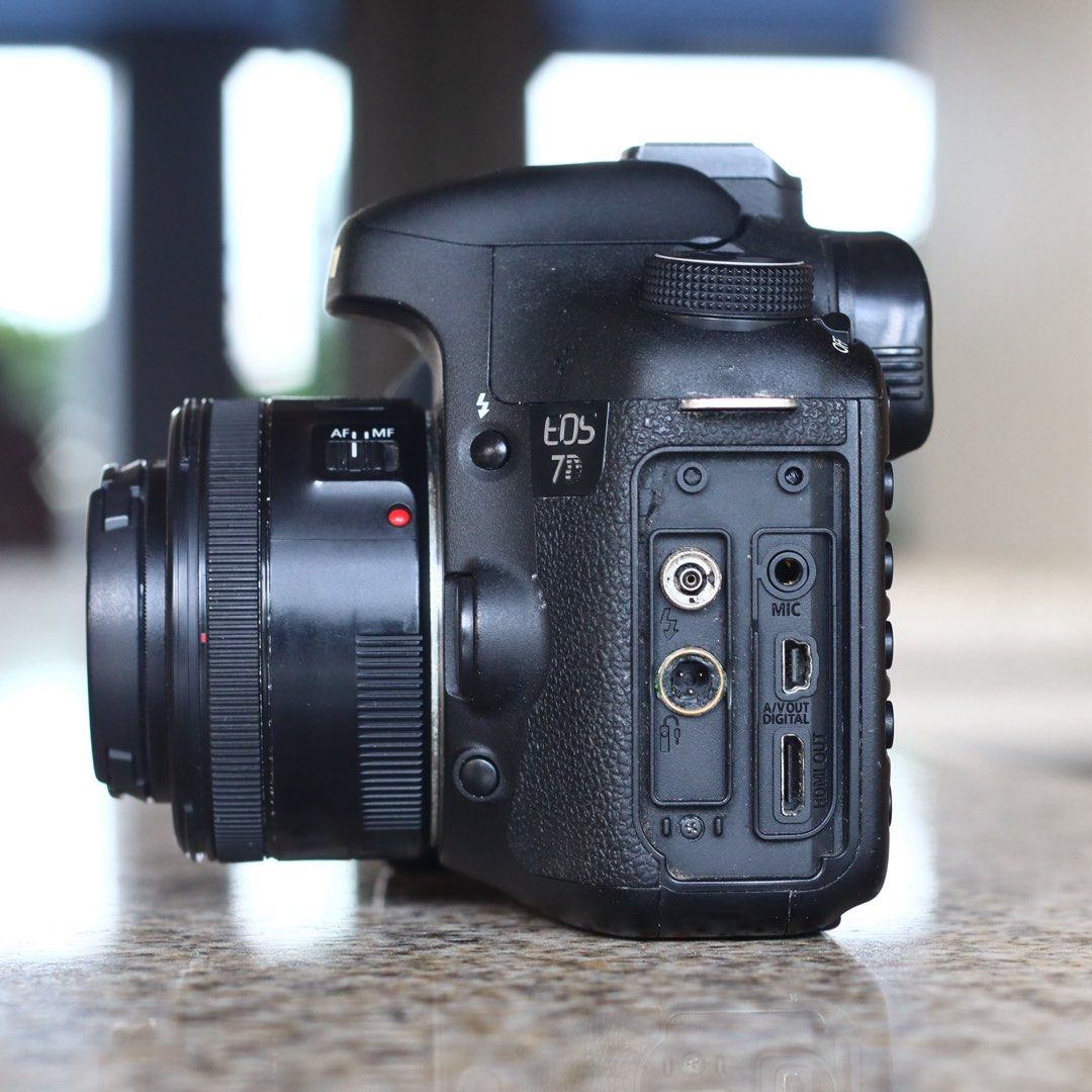 Canon EOS 7D DSLR Camera with 50mm Lens (Category: Cameras) located in Quezon City. Submitted by khylebravofoz (Listing ID 1470503987, Image 2). Description: Canon 7D with Canon 50mm f1.8 STM -Canon 7D Body -Canon 50mm f1.8 STM -2pcs Battery and Charger -Canon Camera Strap -Case Logic Camera Bag -Jelly case cover -All Buttons and Functions Working -No functionality issues -Flash Working -Autofocus and Manual Focus working -Lens glass is 9/10 with