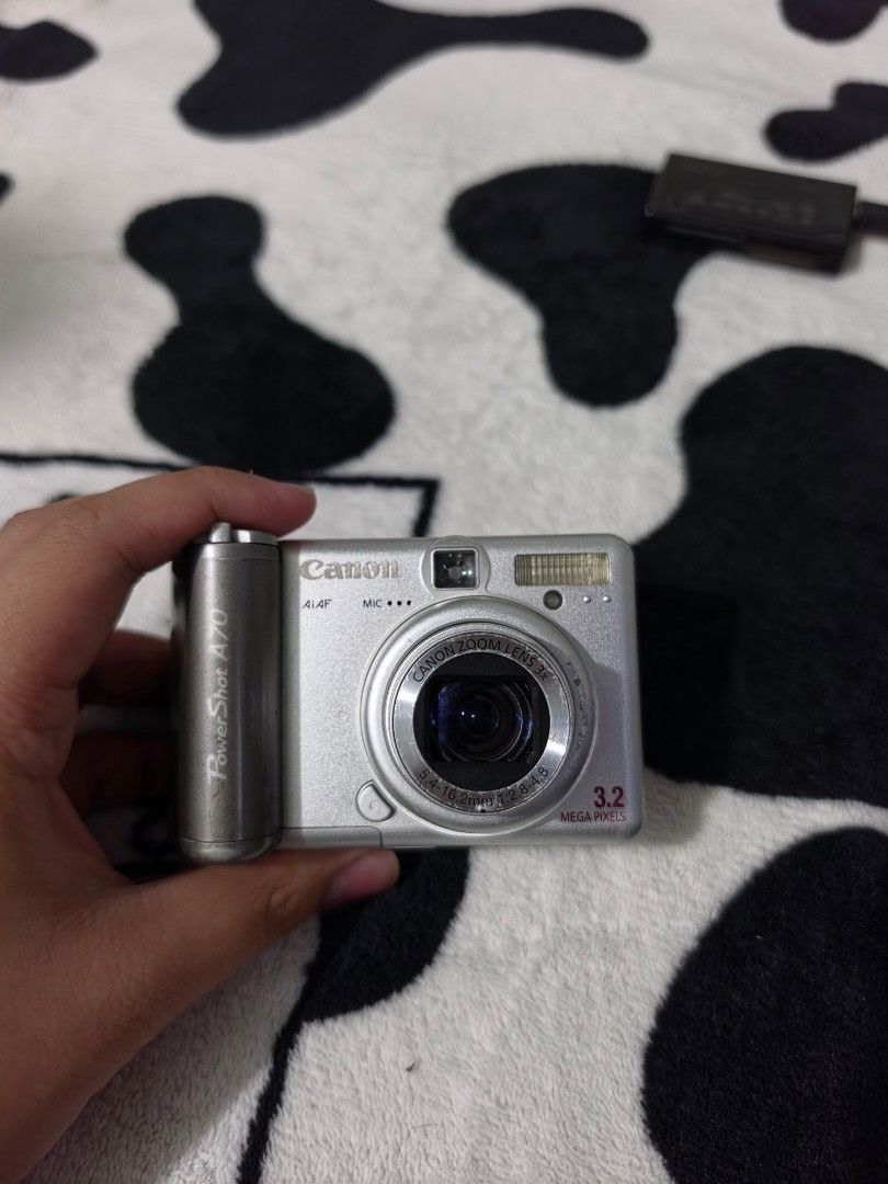 Canon PowerShot A70 Digicam (working) (Category: Cameras) located in Manila. Submitted by roikobe (Listing ID 1470445617, Image 2). Description: -Canon PowerShot A70 (2003 model) - Condition: Working. Also photos are transferrable using a cable and the camera itself. -Honest issue: Sometimes the screen and photos will show lines or blackout but this will be solved by taking more pictures and pressing the display button akin to warming up your car