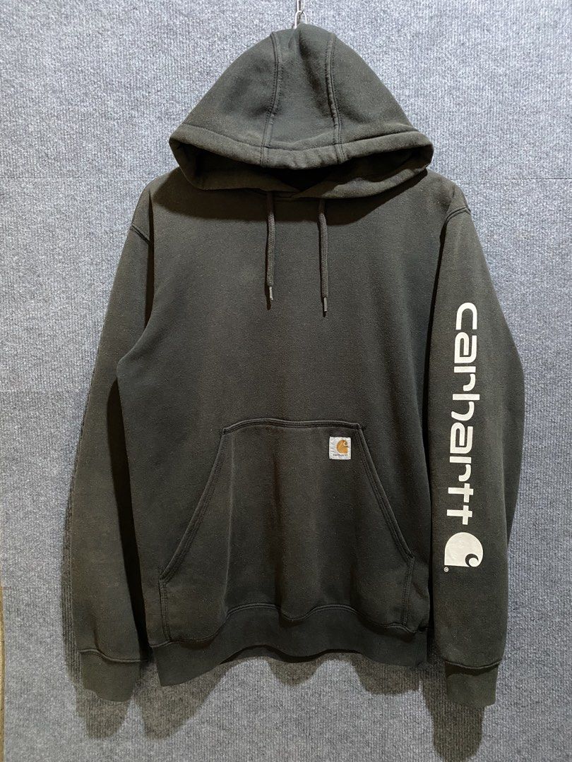 CARHARTT K288 - BLK OG FIT SCRIPT HOODIE (Category: Hoodies) located in Banga. Submitted by thriftingwithher (Listing ID 1470520501, Image 1). Description: 📌 CARHARTT K288 - BLK OG FIT SCRIPT HOODIE💎 ◾DIMES: WIDTH 22 X LENGTH 28✨ ◾COMPLETE TAGS✨ ◾ISSUE: FINE LINTS, VERY MINIMAL FADING OUTER HOOD PART, 2 TINY DOT SCRATCH✨ ◾COLOR RATE: 8.8/10✨ ◾EXCELLENT CONDITION✅.