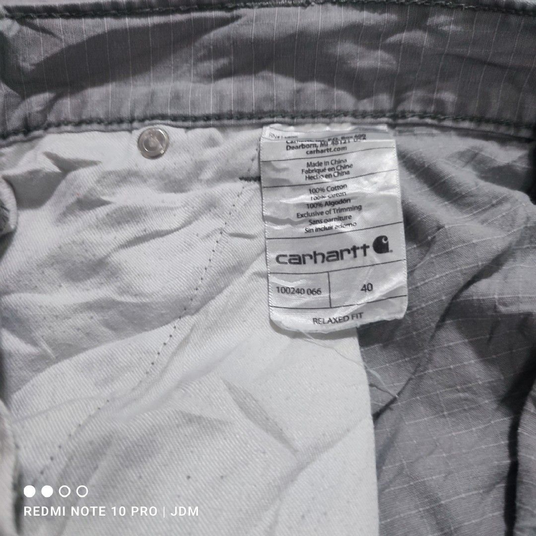 Carhartt Tacoma Ripstop Cargo Shorts (Category: Shorts) located in Antipolo. Submitted by klashnikov (Listing ID 1470366369, Image 3). Description: Carhartt Brand Ripstop cargo shorts Size:XL Dimes:38"x21",hem 13" leg opening 14.5" Tags:Intact Condition:Excellent Honest issue:used Payment option:Bank transfer,gcash,cash ₱1000 only Pwede videocall for legitimacy Pwede pickup sa aking munting garahe waze (JDM thrift shop) Pwedeng meetup around uppe