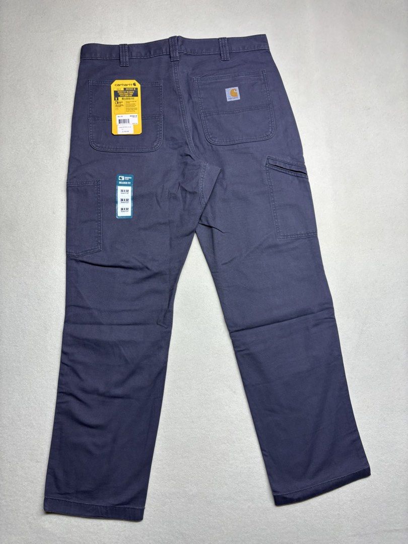 Carthoartt Rugged Flex Canvas Double-Front Utility Work Pant 36x32 (Category: Jeans) located in Manila. Submitted by jeromskito66462 (Listing ID 1470381099, Image 1). Description: - Brand: Carhartt - Style: Rugged Flex Canvas Double-Front Utility Work Pant - Color: Dark Navy - Size: 36W x 32L - Fit: Relaxed fit through seat and thighs with straight leg opening - Material: Built with stretch canvas for maximum mobility - Features: Knee pad compati