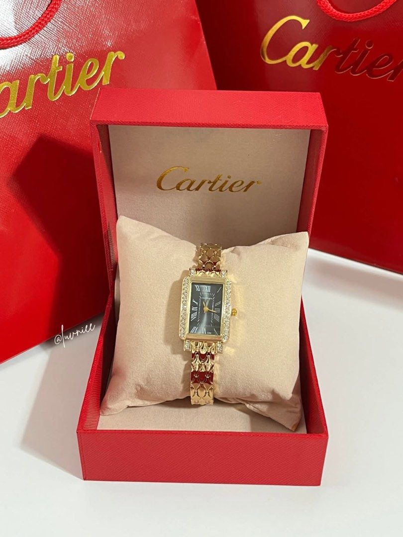 Cartier Watch (Category: Luxury Watches) located in Cabuyao City. Submitted by luvniee.co (Listing ID 1470398004, Image 1). Description: CART!ER WATCH - with box & paper bag .