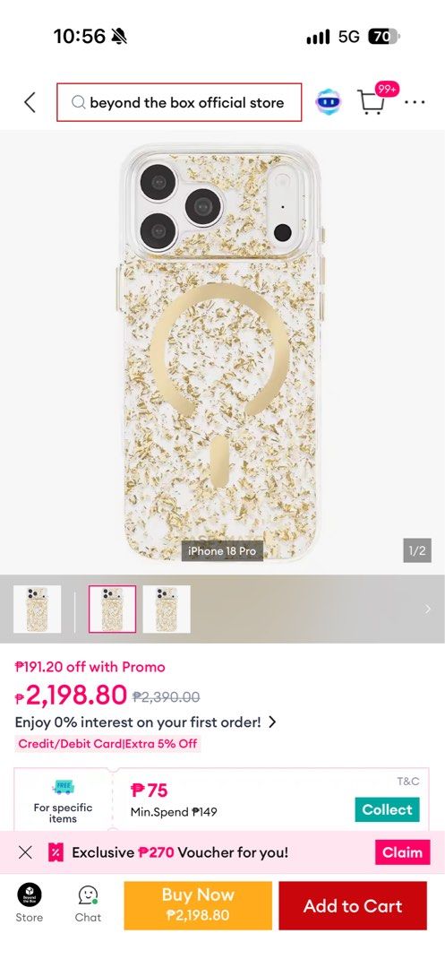 Casemate iphone 18pro case (Category: Cases & Sleeves) located in Manila. Submitted by declutter_with_mrs (Listing ID 1470375631, Image 3). Description: Used for 2 weeks visible scratch on magsafe part .