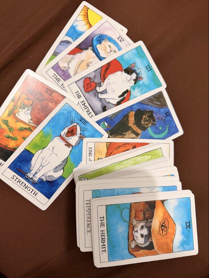 CAT TAROT CARDS (Category: Trading Cards Accessories) located in Taguig. Submitted by finds.market88 (Listing ID 1470362956, Image 3). Description: CAT TAROT CARDS 78 CARDS BNEW ON HAND 📸 Actual item posted .