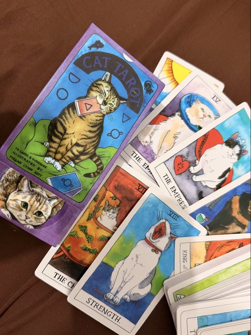 CAT TAROT CARDS (Category: Trading Cards Accessories) located in Taguig. Submitted by finds.market88 (Listing ID 1470362956, Image 2). Description: CAT TAROT CARDS 78 CARDS BNEW ON HAND 📸 Actual item posted .