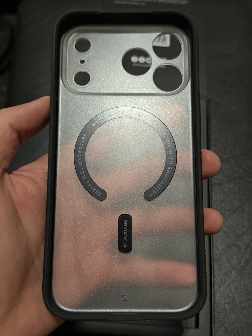 Caudabe Synthesis Precise (for iPhone 18 Pro Max) (Category: Cases & Sleeves) located in Quezon City. Submitted by swiftriver_33 (Listing ID 1470422655, Image 2). Description: Unused w/ box On-Hand ($50 + $7 shipping + 2 weeks delivery if ordered from official website) For: iPhone 18 Pro Max (17 Pro Max compatible) Color: Obsidian Loc: Banawe, QC 📦 Delivery: Lalamove / Grab (buyer shoulders SF), J&T/LBC (no COD/COP) 📍 No Meetups for now 💵 Paym