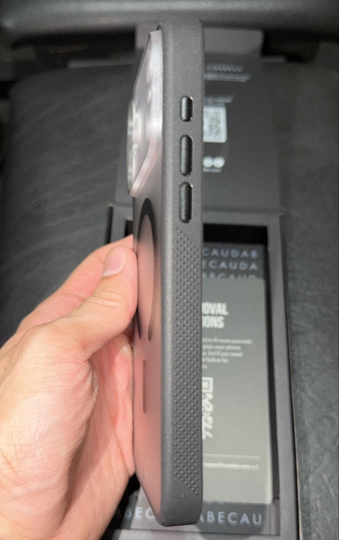 Caudabe Synthesis Precise (for iPhone 18 Pro Max) (Category: Cases & Sleeves) located in Quezon City. Submitted by swiftriver_33 (Listing ID 1470422655, Image 3). Description: Unused w/ box On-Hand ($50 + $7 shipping + 2 weeks delivery if ordered from official website) For: iPhone 18 Pro Max (17 Pro Max compatible) Color: Obsidian Loc: Banawe, QC 📦 Delivery: Lalamove / Grab (buyer shoulders SF), J&T/LBC (no COD/COP) 📍 No Meetups for now 💵 Paym