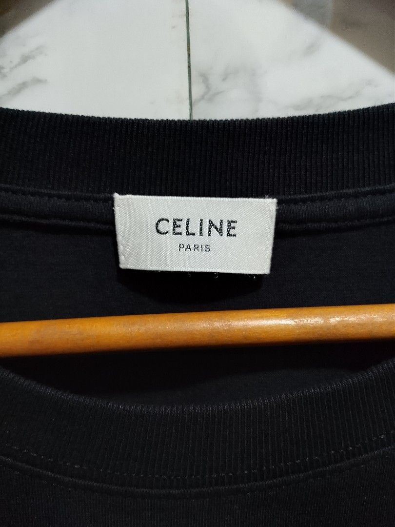 Celine Embellished Logo T-Shirt (Category: Tshirts & Polo Shirts ) located in Paranaque City. Submitted by lanceee.999 (Listing ID 1470542753, Image 2). Description: Size: M Complete Tags Off/Authentic Color Rate: 9/10 No Issue Good Condition.
