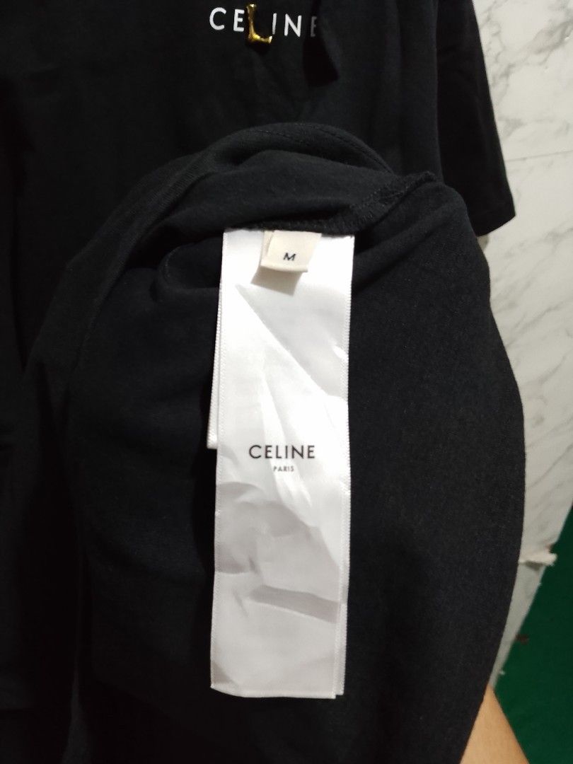 Celine Embellished Logo T-Shirt (Category: Tshirts & Polo Shirts ) located in Paranaque City. Submitted by lanceee.999 (Listing ID 1470542753, Image 3). Description: Size: M Complete Tags Off/Authentic Color Rate: 9/10 No Issue Good Condition.