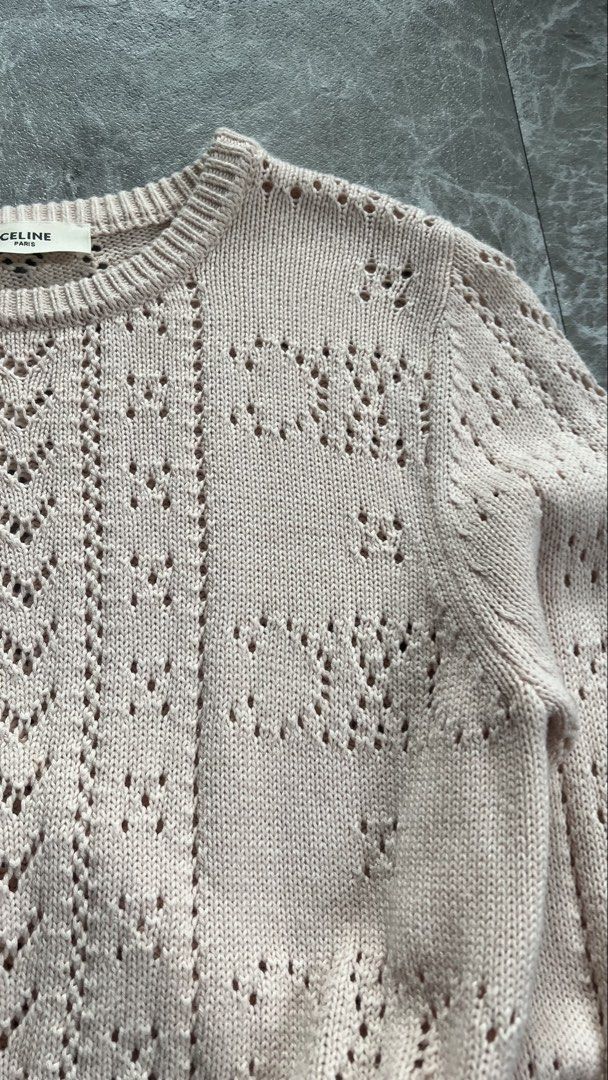 Celine Knitted Monogram (Category: Longsleeves) located in Manila. Submitted by reclaim.13 (Listing ID 1470475333, Image 3). Description: CELINE KNITTED LONG SLEEVE MONOGRAM - SMALL - 17 width 19 length - Excellent Condition - No issue.
