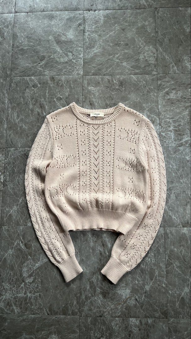 Celine Knitted Monogram (Category: Longsleeves) located in Manila. Submitted by reclaim.13 (Listing ID 1470475333, Image 1). Description: CELINE KNITTED LONG SLEEVE MONOGRAM - SMALL - 17 width 19 length - Excellent Condition - No issue.