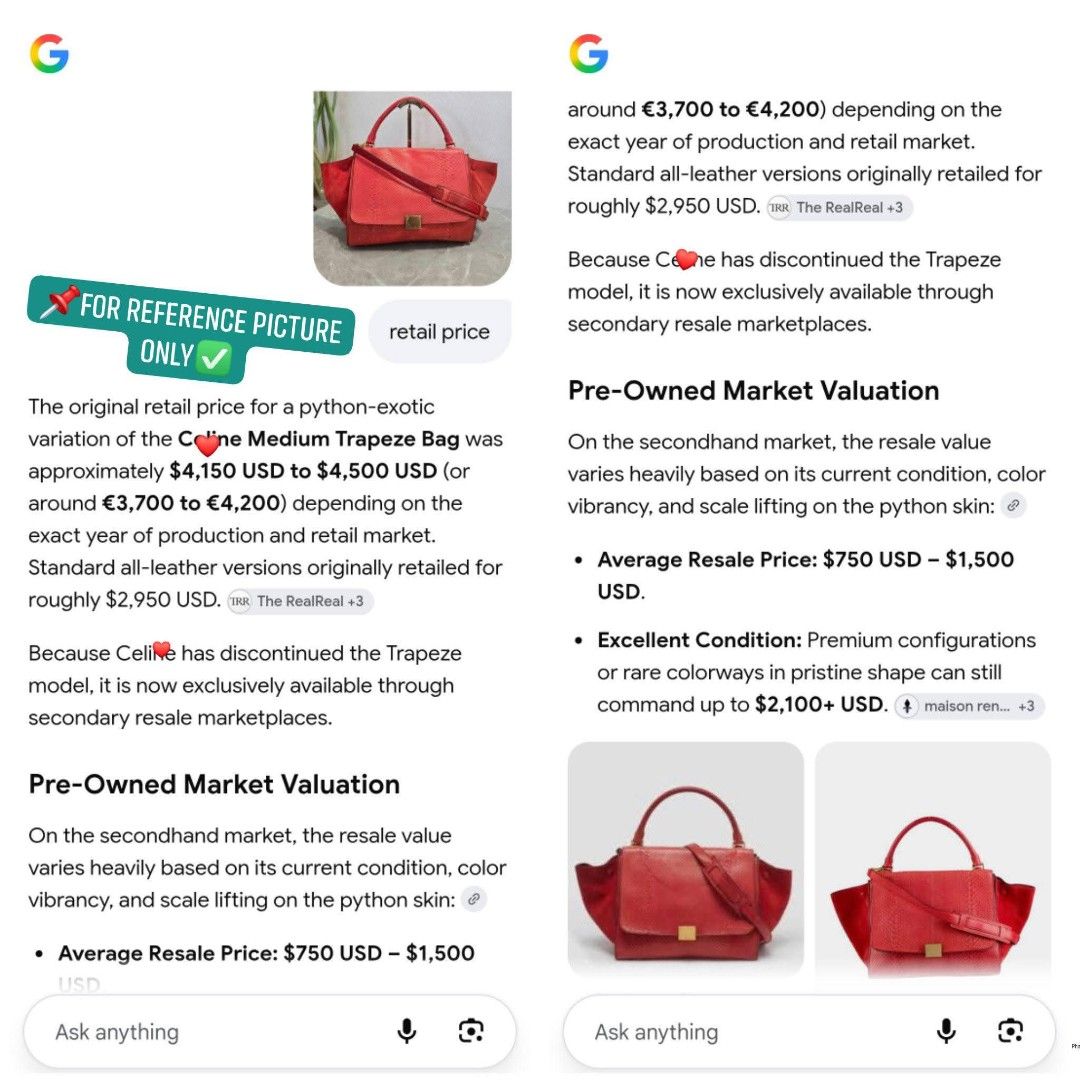 Celine Trapeze Bag Authentic💯💯 (Category: Shoulder Bags) located in Davao. Submitted by SecondhandItems97 (Listing ID 1470420135, Image 3). Description: Medium size Includes Celine dustbag💯.