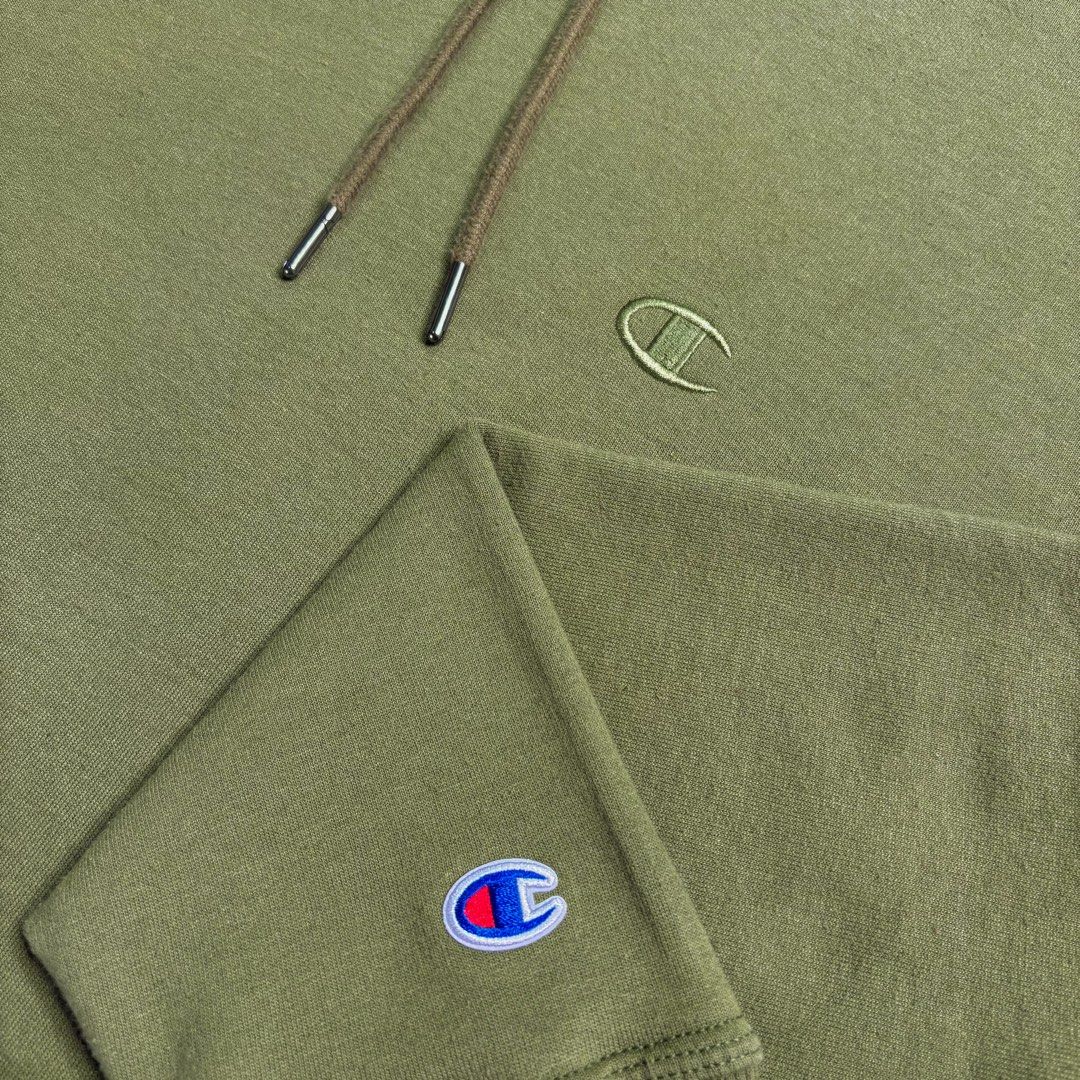 Champion | Hoodie. (Category: Coats, Jackets and Outerwear) located in Manila. Submitted by bypiecesandstories (Listing ID 1470511470, Image 3). Description: Champion | Hoodie. 899 PHP 🧡 Perfect Condition Can Fit — Medium to X Large Dimensions — W 23" L 28" A classic Champion hoodie in an easy-to-style olive green color. Perfect for everyday wear and effortless casual fits. A versatile hoodie you can keep reaching for.. • REMINDERS • — Read the 