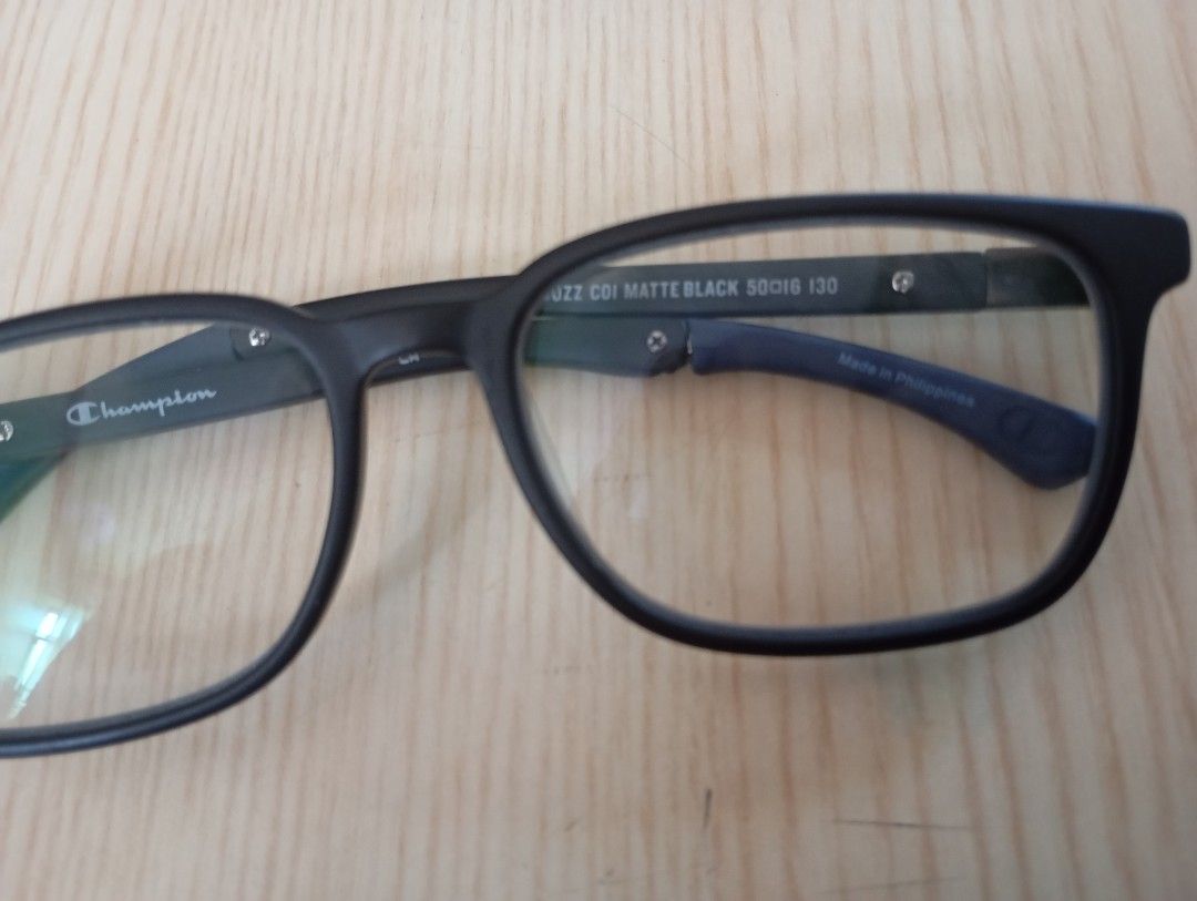 Champion eye glasses (Category: Sunglasses & Eyewear) located in Las Pinas. Submitted by quick_deals_great_finds2 (Listing ID 1470388904, Image 3). Description: Original slightly bended frame Graded not sure of grade.