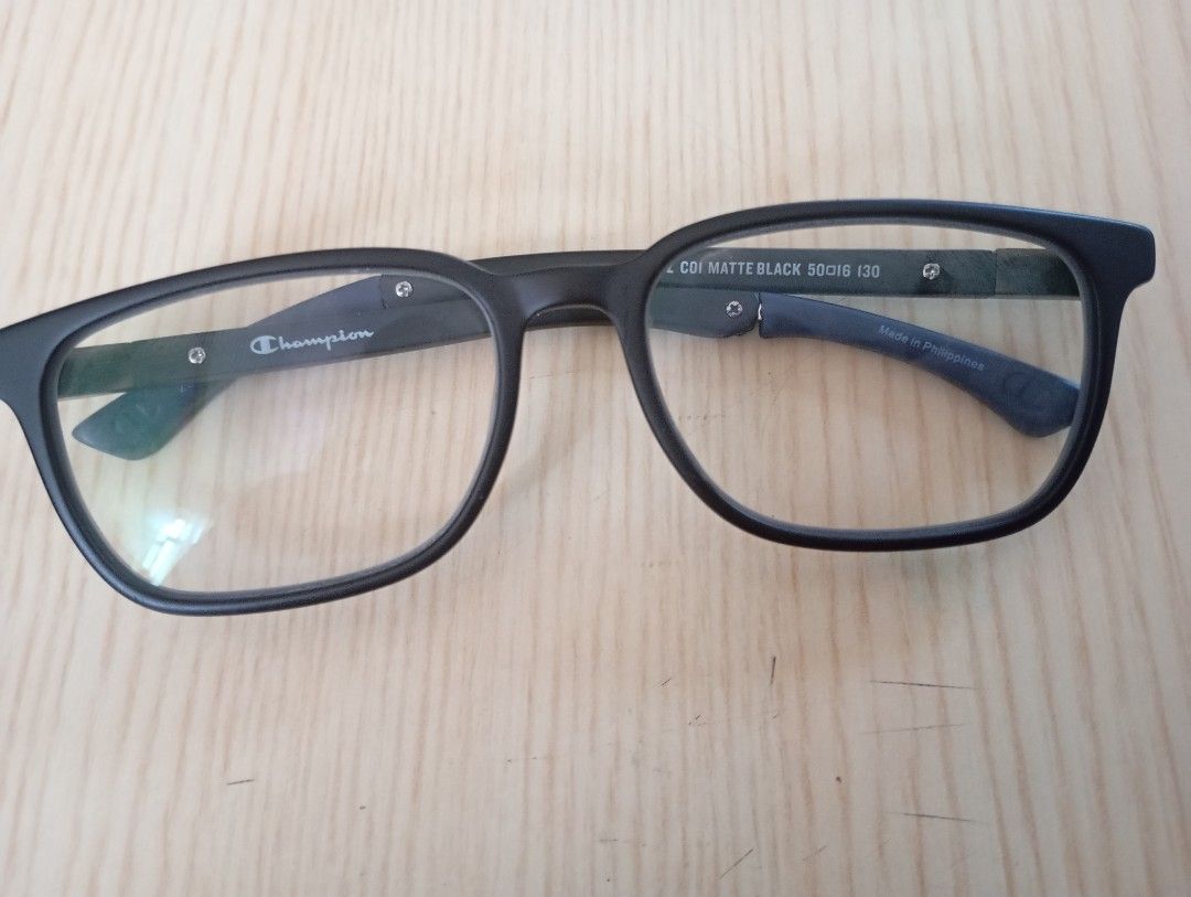 Champion eye glasses (Category: Sunglasses & Eyewear) located in Las Pinas. Submitted by quick_deals_great_finds2 (Listing ID 1470388904, Image 1). Description: Original slightly bended frame Graded not sure of grade.