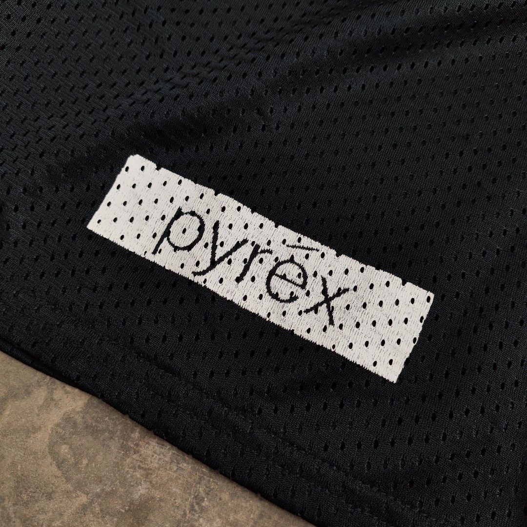Champion x Pyrex Mesh Shorts (Category: Shorts) located in Rosales. Submitted by kudoscache (Listing ID 1470512560, Image 3). Description: - Brand: Champion - Waist: 28-40 | Length: 17.5 - Color: Black - slightly nego payment: maribank / gotyme courier: J&T.
