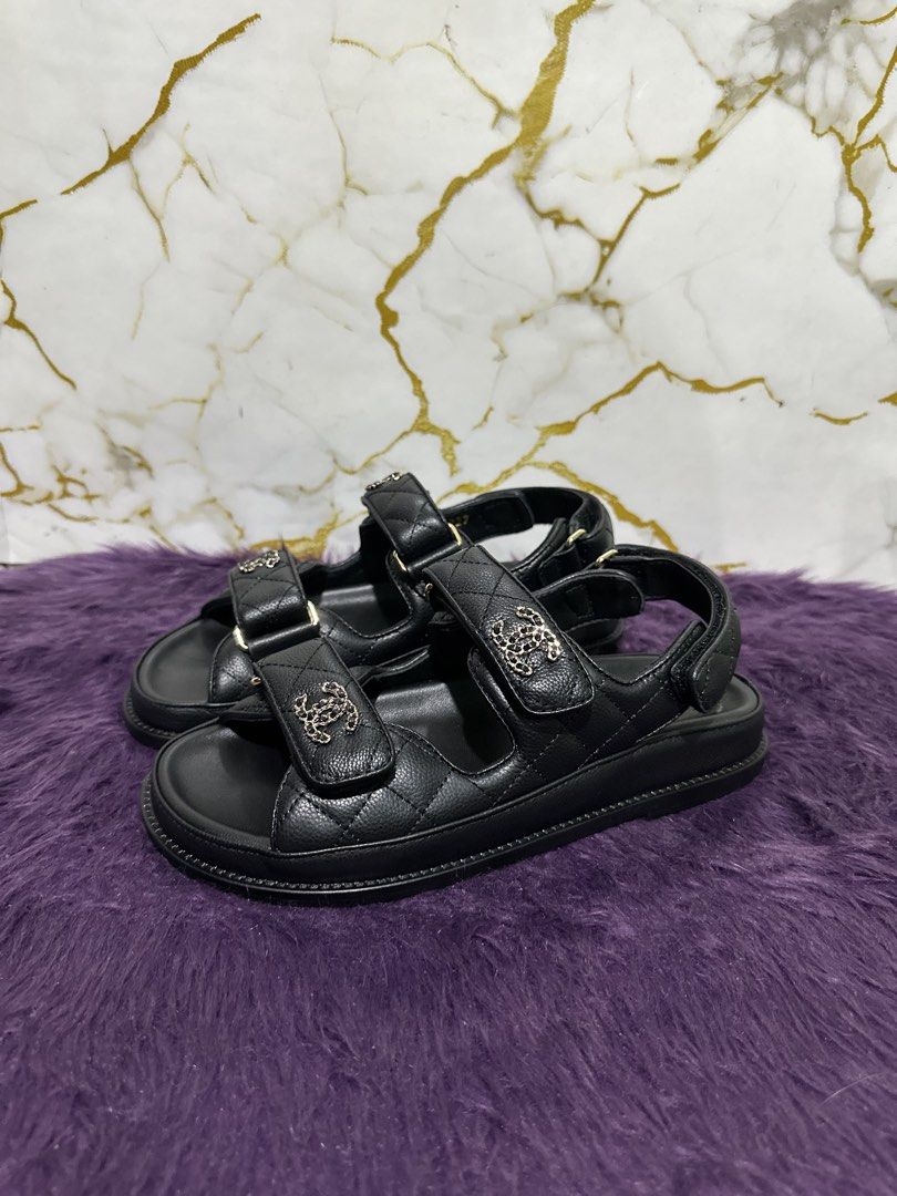 Chanel dads sandal (Category: Flats & Sandals) located in Marikina City. Submitted by georgiaprelovestuff (Listing ID 1470456964, Image 3). Description: size 38 PLEASE READ BEFORE MAKING AN OFFER: 🔹No inclusions since this is preloved 🔹NO to low ballers please 🔹NO meetups due to busy schedule 🔹If you make an offer, please get the item let's not waste each other's time 🔹NO return NO exchange NO cancellation 🔹Please manage your expectation si