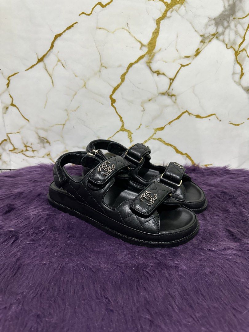 Chanel dads sandal (Category: Flats & Sandals) located in Marikina City. Submitted by georgiaprelovestuff (Listing ID 1470456964, Image 2). Description: size 38 PLEASE READ BEFORE MAKING AN OFFER: 🔹No inclusions since this is preloved 🔹NO to low ballers please 🔹NO meetups due to busy schedule 🔹If you make an offer, please get the item let's not waste each other's time 🔹NO return NO exchange NO cancellation 🔹Please manage your expectation si