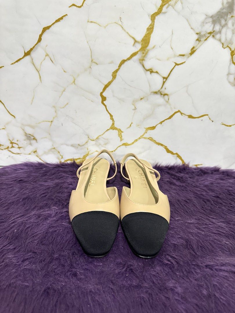 Chanel slingback (Category: Flats & Sandals) located in Marikina City. Submitted by georgiaprelovestuff (Listing ID 1470459604, Image 1). Description: size 37 PLEASE READ BEFORE MAKING AN OFFER: 🔹No inclusions since this is preloved 🔹NO to low ballers please 🔹NO meetups due to busy schedule 🔹If you make an offer, please get the item let's not waste each other's time 🔹NO return NO exchange NO cancellation 🔹Please manage your expectation sinc