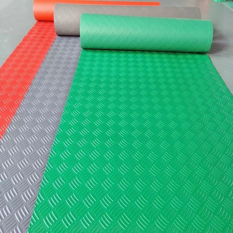 Checkered Plate Floor Mat (Category: Everything Else Others) located in Manila. Submitted by glenndy_07 (Listing ID 1470403998, Image 1). Description: Checkered Plate Floor Mat Price : Php 395 /meter ( 90 cm. width) Key Features: Thickness: 1.3 mm Width: 90 cm Roll Length: 15 meters Material: Flexible rubber with textured surface Available Colors: Red, Grey, Green Application: Utility flooring, shelf liners, drawer mats, light-duty walkways.