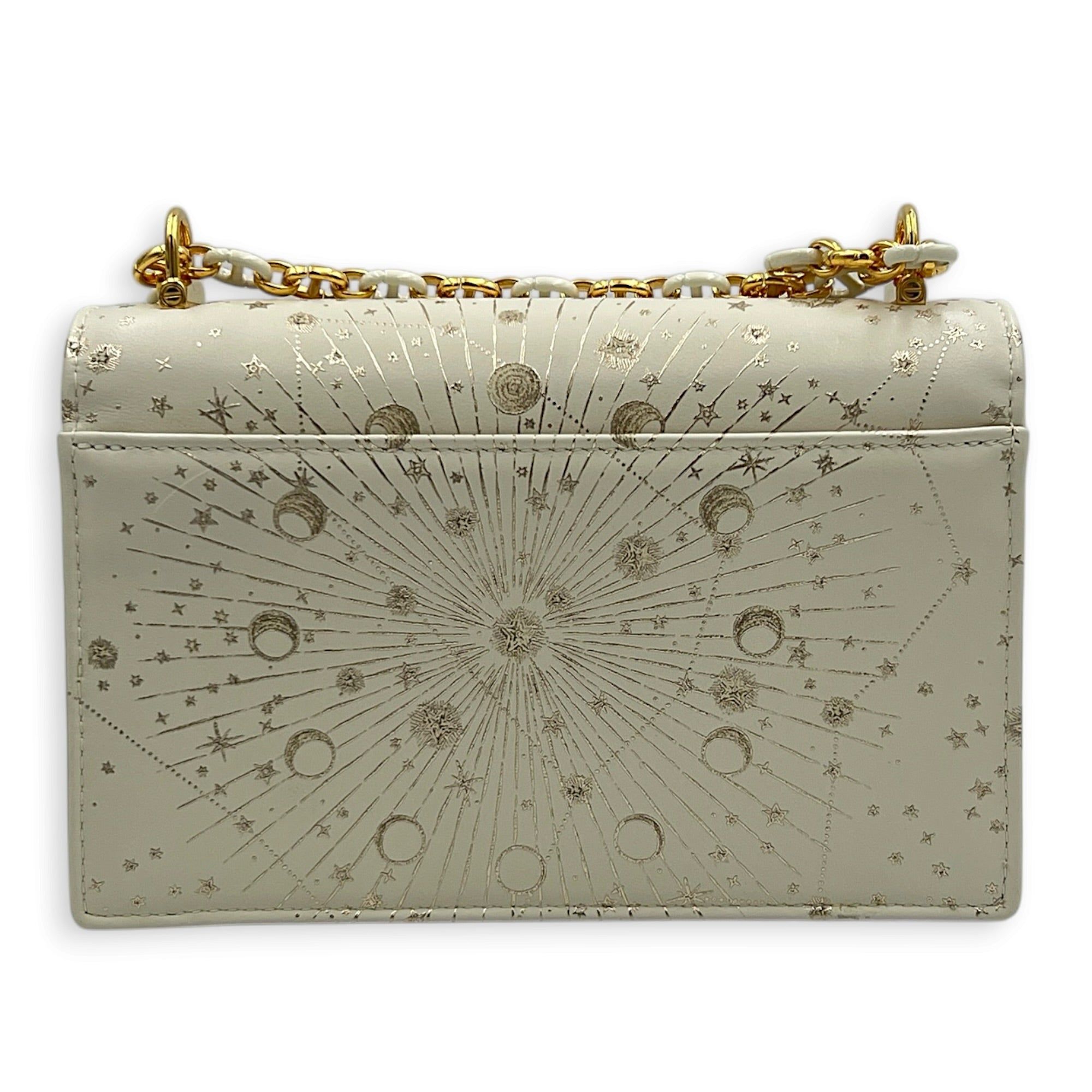 Christian Dior Miss Caro White Shoulder Bag in Calfskin, Gold hardware ...