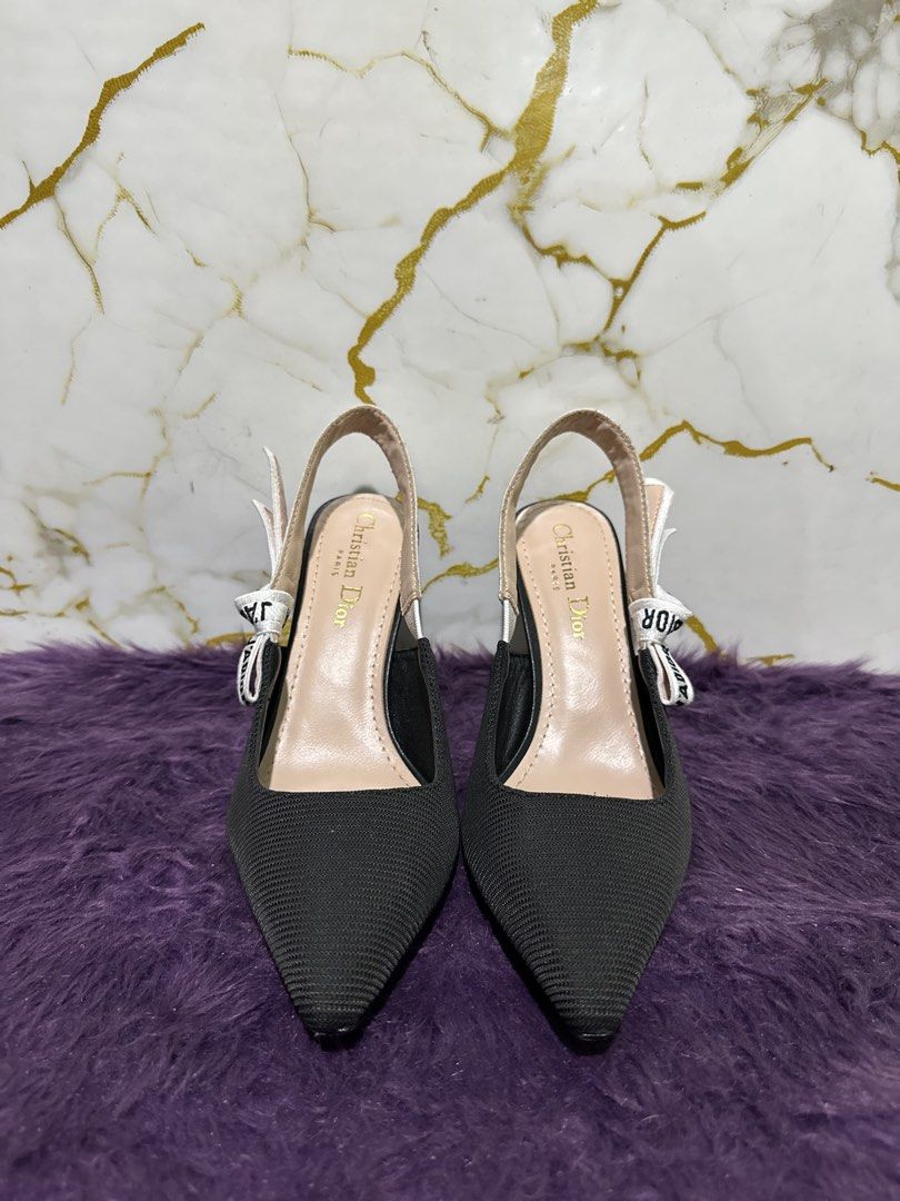 Christian Dior slingback (Category: Heels) located in Marikina City. Submitted by georgiaprelovestuff (Listing ID 1470455401, Image 1). Description: size 39 PLEASE READ BEFORE MAKING AN OFFER: 🔹No inclusions since this is preloved 🔹NO to low ballers please 🔹NO meetups due to busy schedule 🔹If you make an offer, please get the item let's not waste each other's time 🔹NO return NO exchange NO cancellation 🔹Please manage your expectation since 