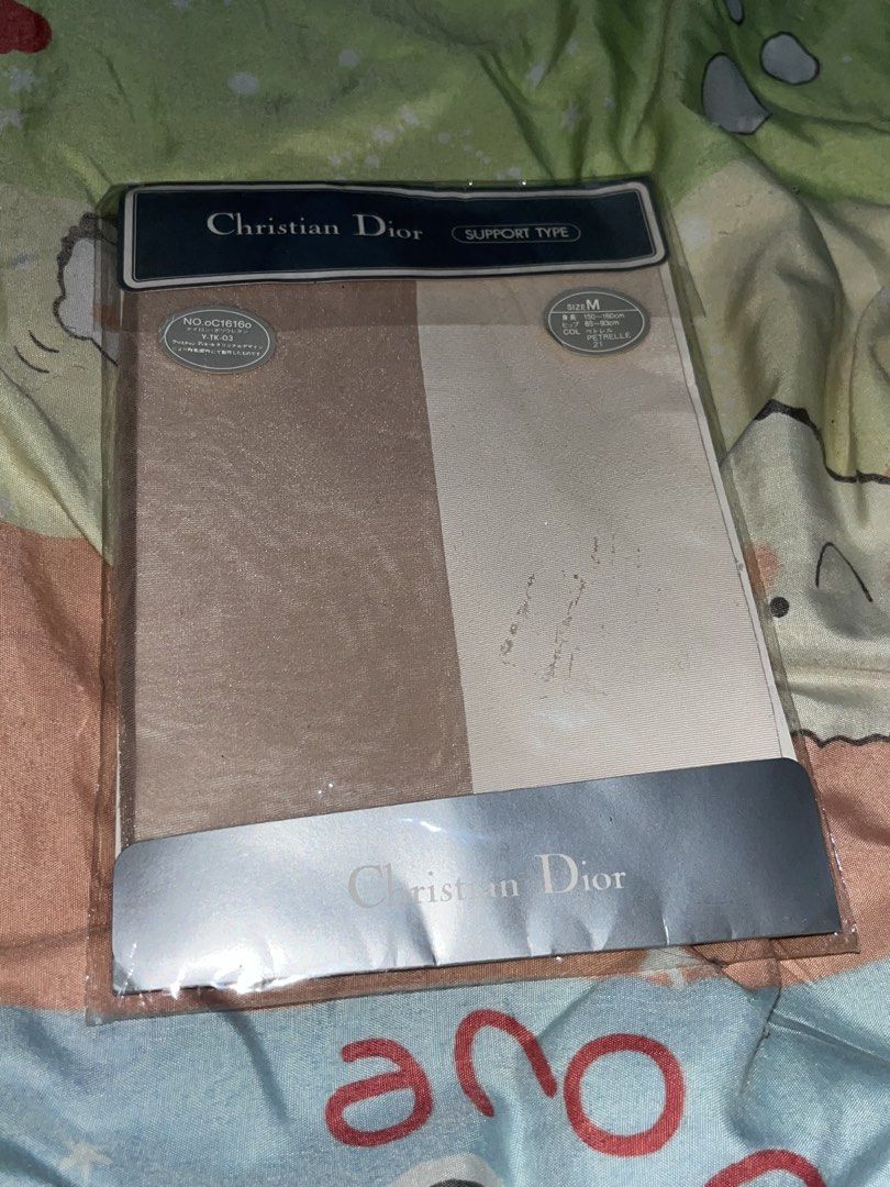 Christian Dior Support Type Pantyhose Size M (Category: Undergarments & Loungewear) located in Manila. Submitted by noctischarms (Listing ID 1470498332, Image 1). Description: Christian Dior support type pantyhose in size M. Includes two additional packs of Gunze stockings in M-L size. Unopened packaging, christian dior - 150 others - 95.