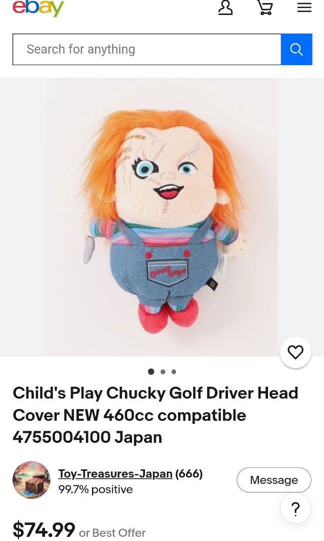 chucky (childs play) hand puppet (Category: Golf) located in San Jose del Monte. Submitted by toys.merch.electronic (Listing ID 1470404067, Image 3). Description: mop gcash mod jnt loc sjdm bulacan.