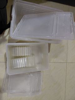 Clear Acrylic Storage Boxes Set Organizer Containers, Furniture & Home ...
