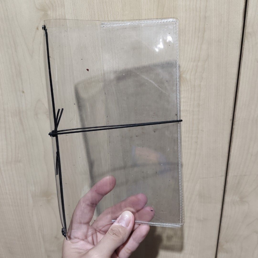 Clear Vinyl Journal TNs (Category: Other Stationery & Craft) located in Manila. Submitted by vintage.hoarder (Listing ID 1470372398, Image 1). Description: a5 slim - 600 (fits large moleskine weekly) pocket plus - 400 (fits 15.2 x 25) pocket - 350 (fits 3.5 x 5.5) all TNs have pockets, bifold with 2 strings .