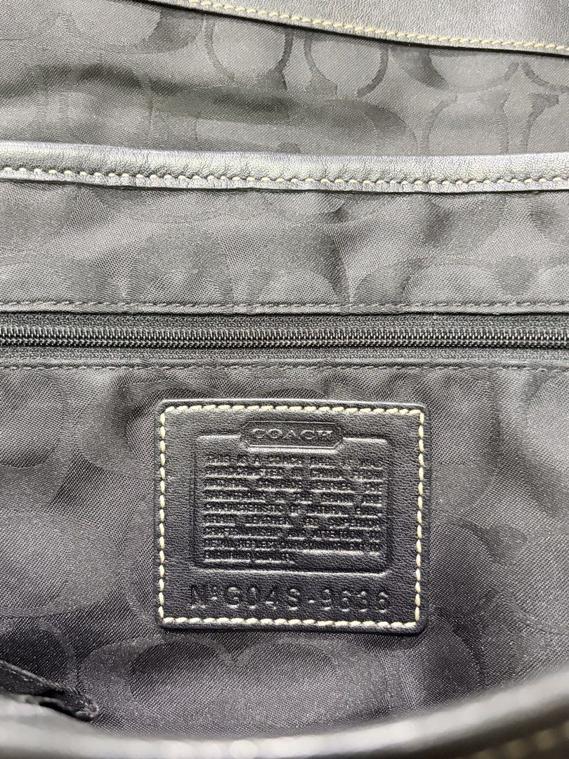 Coach 9636 Leather Soho Flap Tote Bag (Category: Luxury Bags & Wallets) located in Manila. Submitted by hiraimomos (Listing ID 1470459609, Image 3). Description: authentic Coach leather handbag ‼️ - has stamped creed patch with serial number - clean interior fabric and well-maintained condition - no issues or scratches .