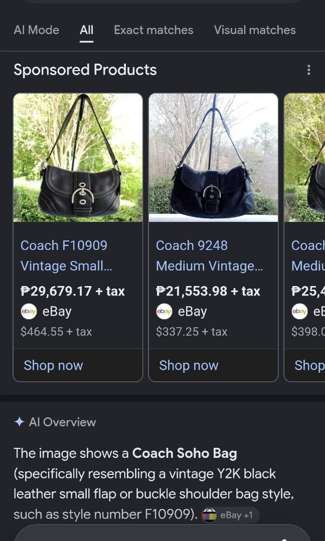 COACH SOHO SMALL LEATHER BAG (Category: Shoulder Bags) located in General Mariano Alvarez. Submitted by adonid (Listing ID 1470443064, Image 2). Description: GOOD CONDITION ORIGINAL COACH SOHO LEATHER MINIMAL SIGN OF USAGE ONLY LINIS LANG KONTI.