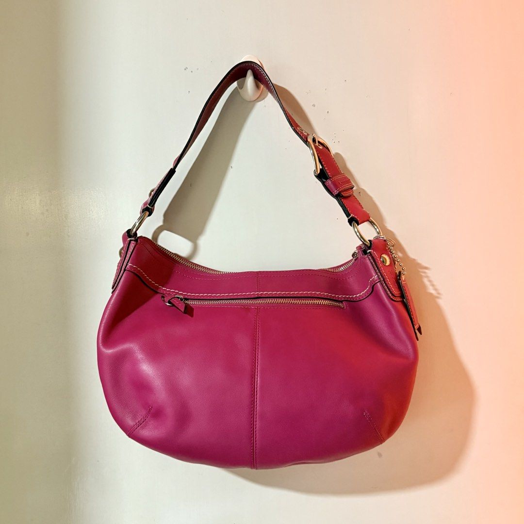 Coach Vintage Pink Hobo Bag (Category: Luxury Bags & Wallets) located in Cavite. Submitted by vintage.bratz (Listing ID 1470535061, Image 3). Description: • Barbie pink color • Authentic Coach • Spacious & clean interior — perfect for your essentials • No issues, ready to use • A must-have for pink lovers and Y2K girlies! .