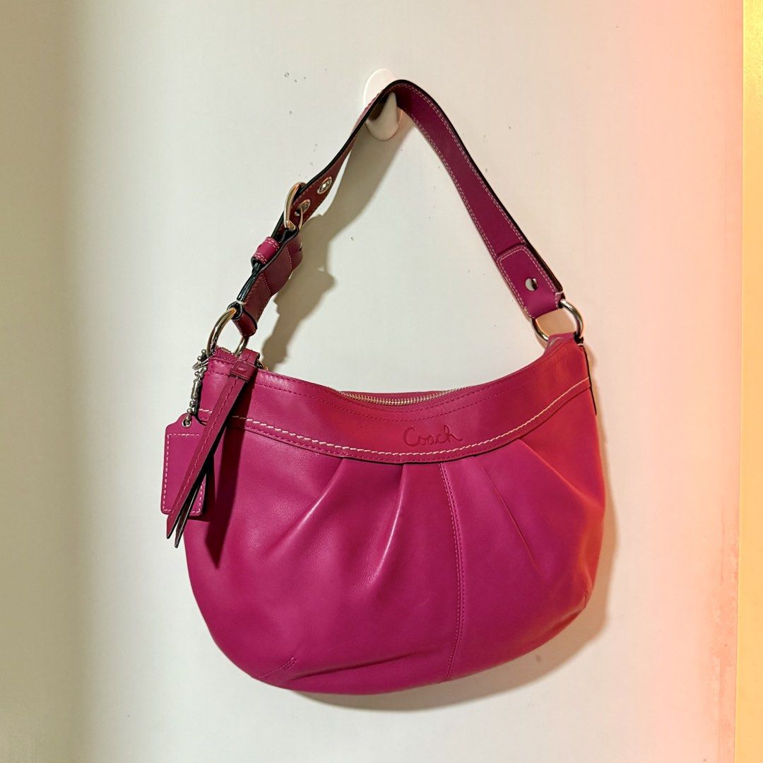 Coach Vintage Pink Hobo Bag (Category: Luxury Bags & Wallets) located in Cavite. Submitted by vintage.bratz (Listing ID 1470535061, Image 2). Description: • Barbie pink color • Authentic Coach • Spacious & clean interior — perfect for your essentials • No issues, ready to use • A must-have for pink lovers and Y2K girlies! .