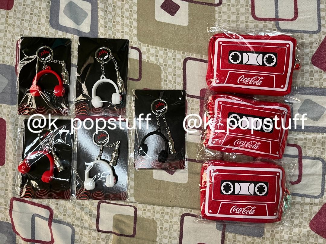 Coke Studio Cassette Pouch & Headphone Keychain (Category: Other Merchandise) located in Cainta. Submitted by k_popstuff (Listing ID 1470504051, Image 1). Description: WTS/ LFB - Official Coke Studio merchandise bundle - Brand new and still with it's original plastic packaging - Perfect collector's item for Coca-Cola fans Bundle 1: 💸 350 - Headphone keychains in red, white, and black - Red cassette tape zip pouches - Includes a matching strap - 