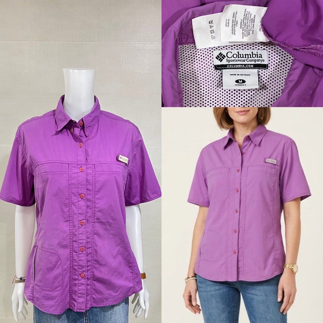 Columbia Lt. Purple Blouse (Category: Blouses) located in Cebu City. Submitted by kei.flmn (Listing ID 1470354420, Image 1). Description: 📌PLEASE READ BEFORE MAKING AN OFFER Excellent Condition (No issues) Size:Fits Large (L) - [x] Flat Lay Measurements (in inches): - [x] Bust: 42” - [x] Length Reference: Mannequin Height : 5’4” (First-come, first-served basis) Due to an increased number of joy reservers and fake buyers, offers will only be acce