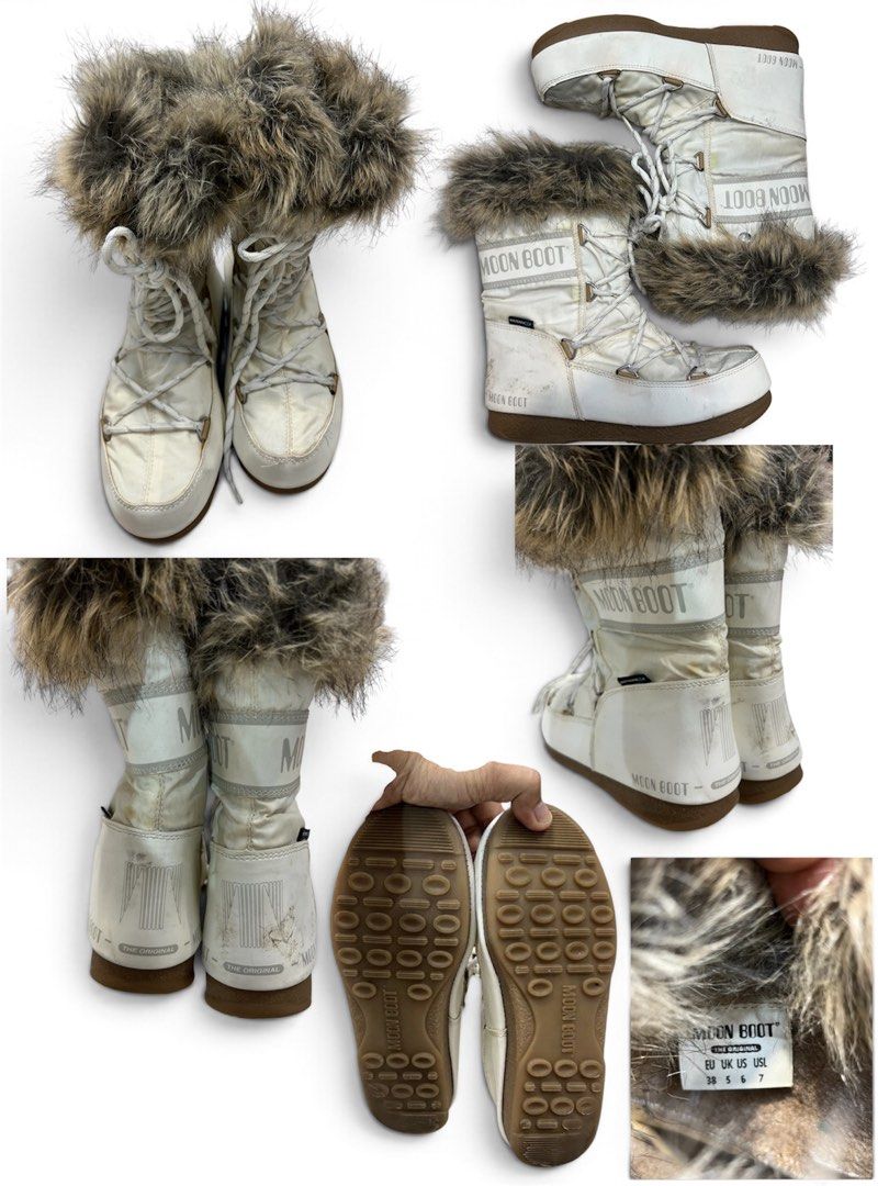 Columbia x Moonboot (Category: Boots) located in Abucay. Submitted by emerald1986 (Listing ID 1470467966, Image 1). Description: Winter boots Faux fur lining Columbia omni-heat Excellent condition Moonboot Excellent condition Needs wash See photos 4500 each freeshipping .