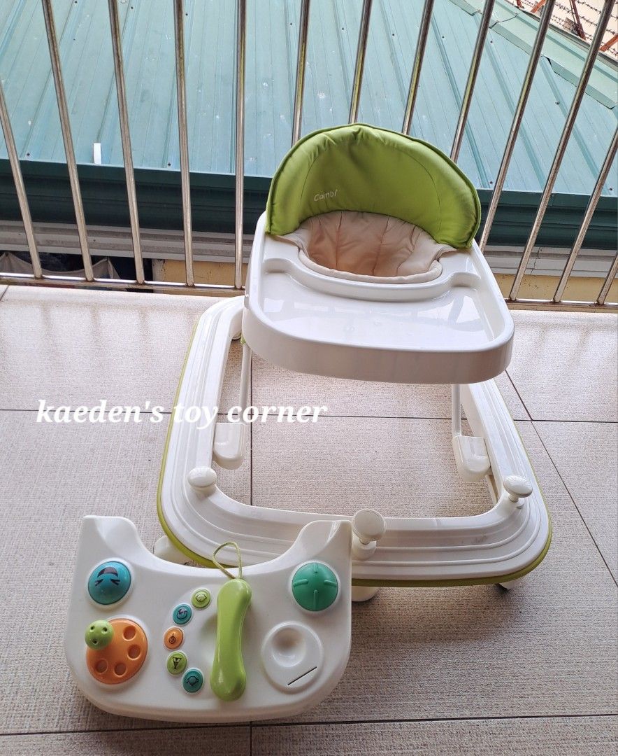 Combi Premium Walker (Category: Infant Playtime) located in Cebu City. Submitted by kaedenscebu (Listing ID 1470358367, Image 3). Description: Combi Walker for babies ▪︎Made in japan ▪︎Age suitable : 6-15months old ▪︎Adjustable height in 3 position ▪︎Detachable foodtray ▪︎Built in music & sounds ▪︎Durable & sturdy ▪︎Foldable and easy to storage ▪︎Compact fold ▪︎Battery included Preloved in excellent condition Wala lang ung isang black sa harap Lo