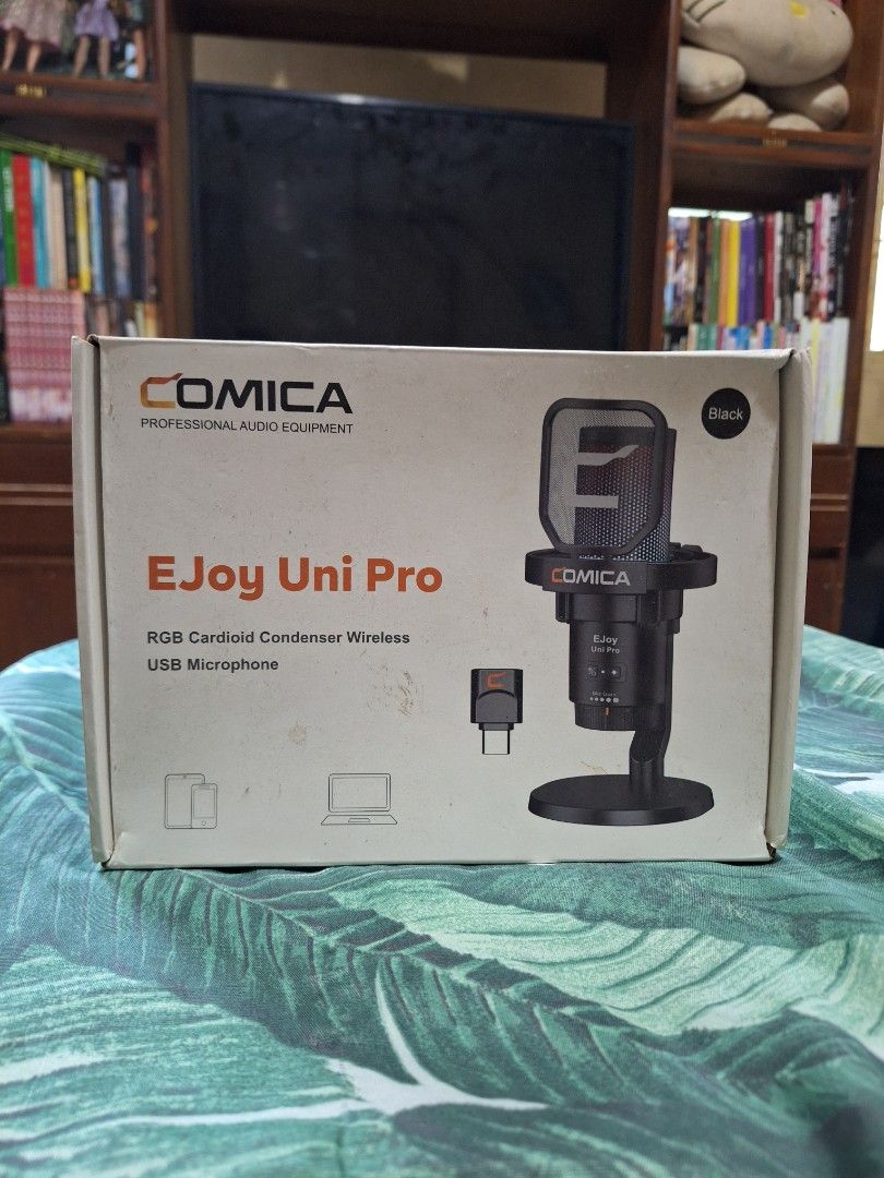 Comica EJoy Uni Pro Wireless USB Microphone (Category: Microphones) located in Manila. Submitted by chimichich51174 (Listing ID 1470555455, Image 1). Description: 🔥 FOR SALE: Comica EJoy Uni Pro RGB Cardioid Condenser USB Microphone 🔥 Good as new, complete with box! Perfect for streaming, podcasts, online classes, vlogs, voiceovers, and recording. Crisp, clear sound with RGB lights and a mic gain control. ✅ Cardioid condenser for clean vocals ✅