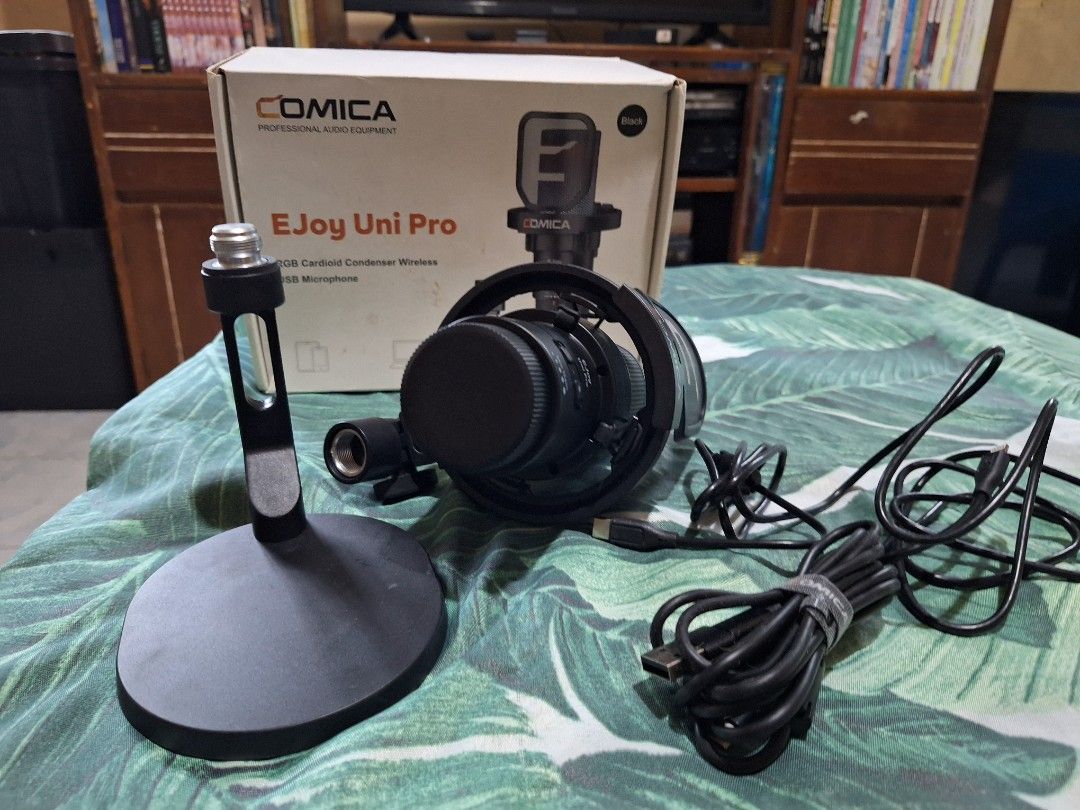 Comica EJoy Uni Pro Wireless USB Microphone (Category: Microphones) located in Manila. Submitted by chimichich51174 (Listing ID 1470555455, Image 3). Description: 🔥 FOR SALE: Comica EJoy Uni Pro RGB Cardioid Condenser USB Microphone 🔥 Good as new, complete with box! Perfect for streaming, podcasts, online classes, vlogs, voiceovers, and recording. Crisp, clear sound with RGB lights and a mic gain control. ✅ Cardioid condenser for clean vocals ✅