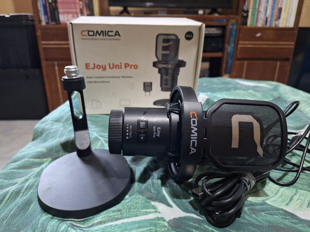 Comica EJoy Uni Pro Wireless USB Microphone (Category: Microphones) located in Manila. Submitted by chimichich51174 (Listing ID 1470555455, Image 2). Description: 🔥 FOR SALE: Comica EJoy Uni Pro RGB Cardioid Condenser USB Microphone 🔥 Good as new, complete with box! Perfect for streaming, podcasts, online classes, vlogs, voiceovers, and recording. Crisp, clear sound with RGB lights and a mic gain control. ✅ Cardioid condenser for clean vocals ✅