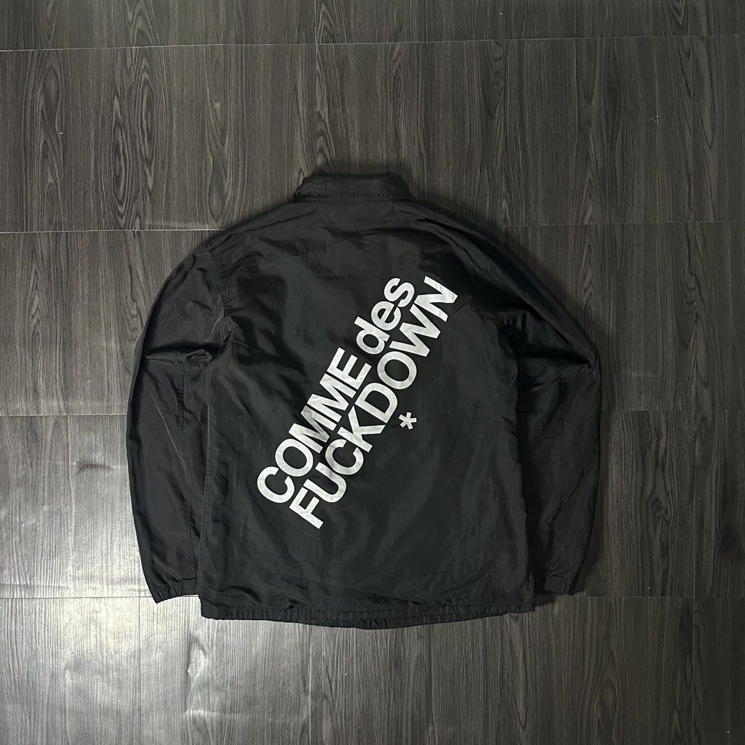 COMME des FCKDOWN (Category: Formal Shirts) located in San Jose del Monte. Submitted by xanthrift2.0 (Listing ID 1470456868, Image 1). Description: COMME des F*CKDOWN WINDBREAKER color rate: 9.9/10 dimes: 22 x 28 (medium) ₱1,399.
