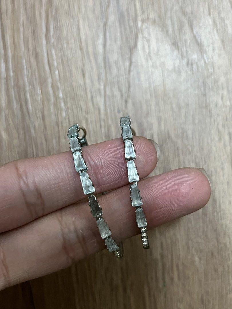 Crystal Rhinestone Hoop Earring (Category: Earrings) located in Quezon City. Submitted by pinkvanilla.milkshake (Listing ID 1470539001, Image 2). Description: Free if you buy other items .